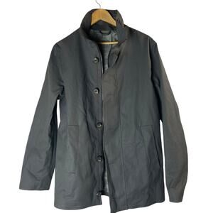 m0851 Men Cotton Waxed Coat Made in Canada Water resistant Jacket Dark Gray XS